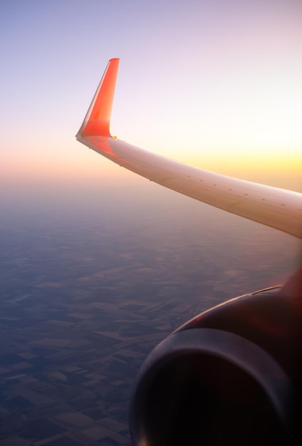 Belle vue sur le ciel coucher de soleil d'en haut