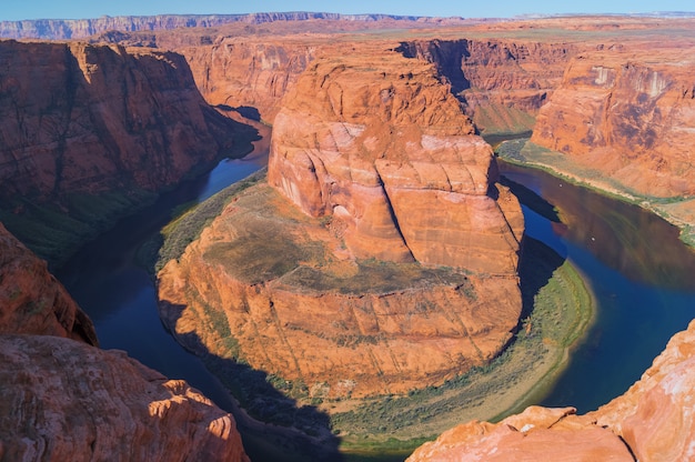 Belle vue sur la courbe en fer à cheval en Arizona, États-Unis.