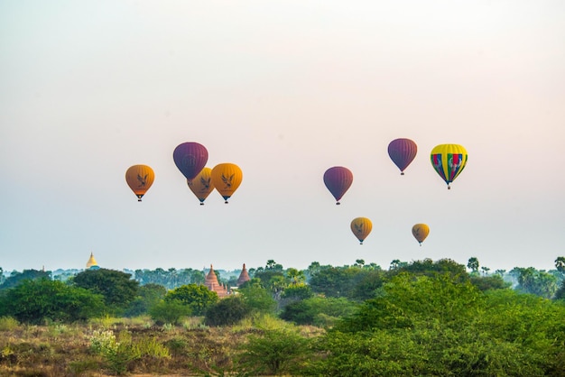 Une belle vue sur la destination touristique de Bagan au Myanmar