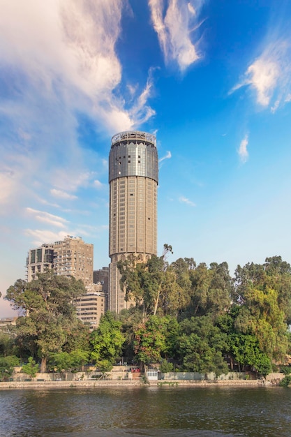 Belle vue sur la digue du Nil au centre du Caire, Egypte