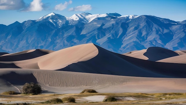 Photo une belle vue sur les dunes de sable dans la vallée de la mort à san pedro de attacama, au chili