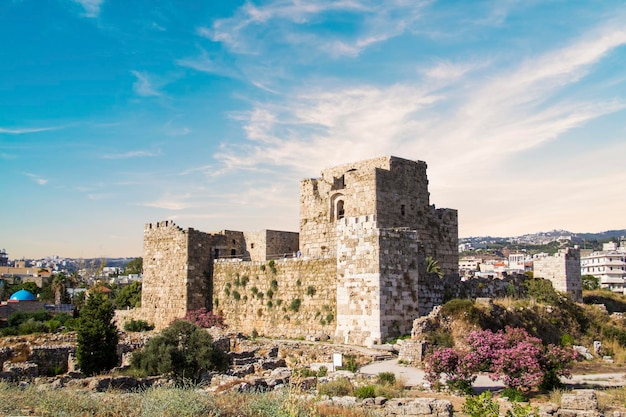 Belle vue sur le Fort des Croisés à Byblos (également connu sous le nom de Jubayl ou Jebeil), Liban