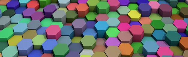 Une belle vue d'illustration 3d avec un fond coloré