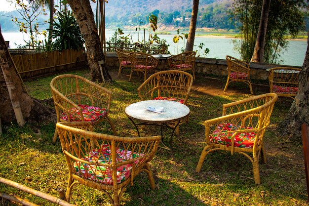 Une belle vue sur le Mékong dans la ville de Luang Prabang au Laos