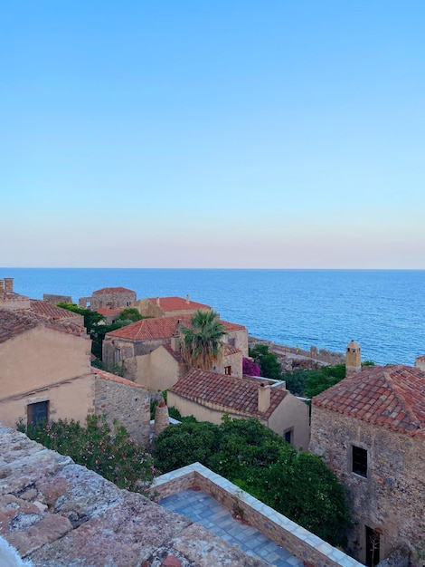 Belle vue sur Monemvasia en Grèce