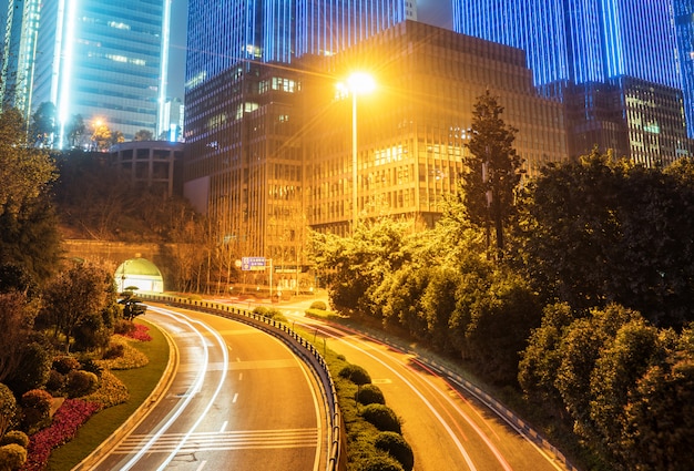 Belle vue de nuit de la ville de Guangzhou