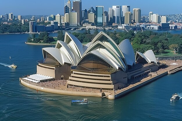 Photo une belle vue sur l'opéra d'australie