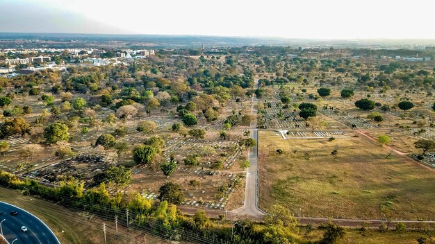 Une belle vue panoramique et aérienne sur Brasilia, capitale du Brésil