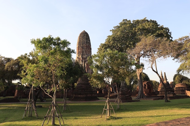 Une belle vue panoramique d'Ayutthaya en Thaïlande