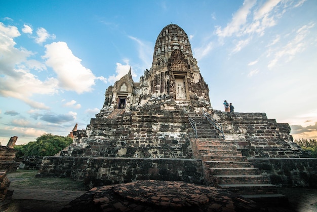 Une belle vue panoramique d'Ayutthaya en Thaïlande