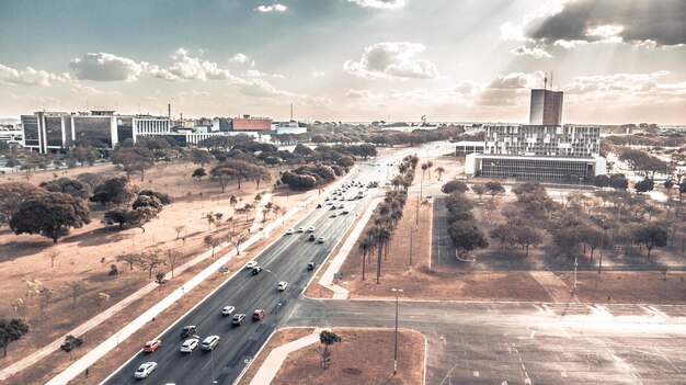 Une belle vue panoramique sur Brasilia, capitale du Brésil