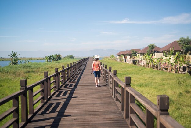 Une belle vue panoramique sur le lac Inle au Myanmar