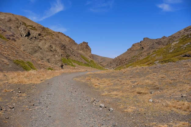 Belle vue panoramique mongole au parc national du désert de gobi de Mongolie