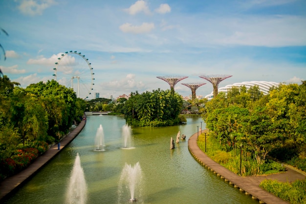 Une belle vue panoramique sur Singapour