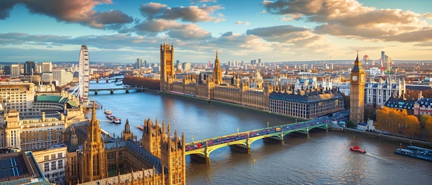 Photo une belle vue panoramique sur la ville de londres