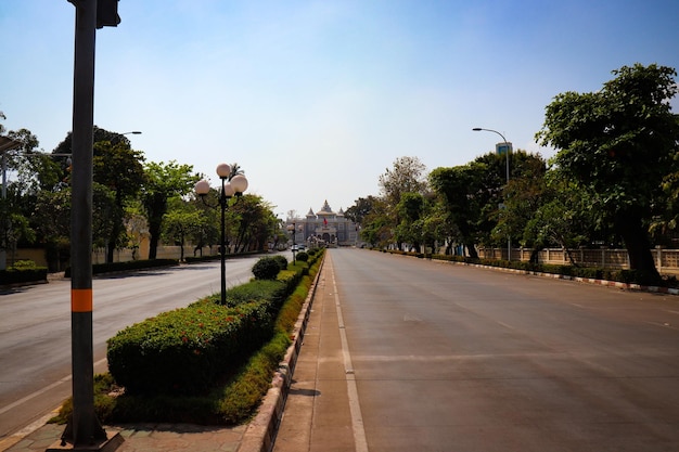 Une belle vue panoramique sur la ville de Vientiane au Laos