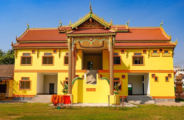 Photo une belle vue panoramique sur la ville de vientiane au laos