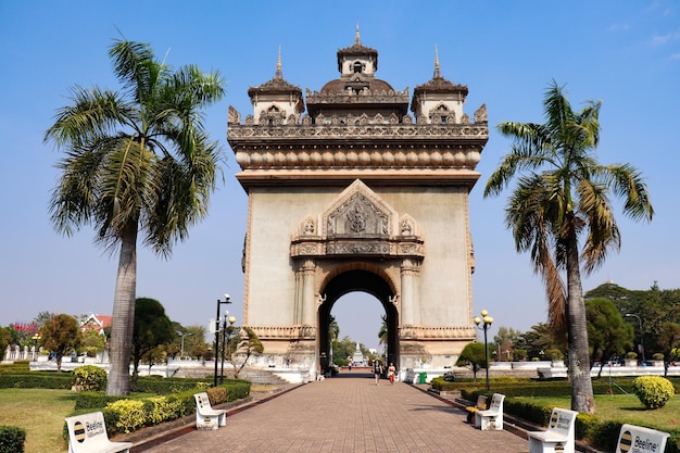 Une belle vue panoramique sur la ville de Vientiane au Laos