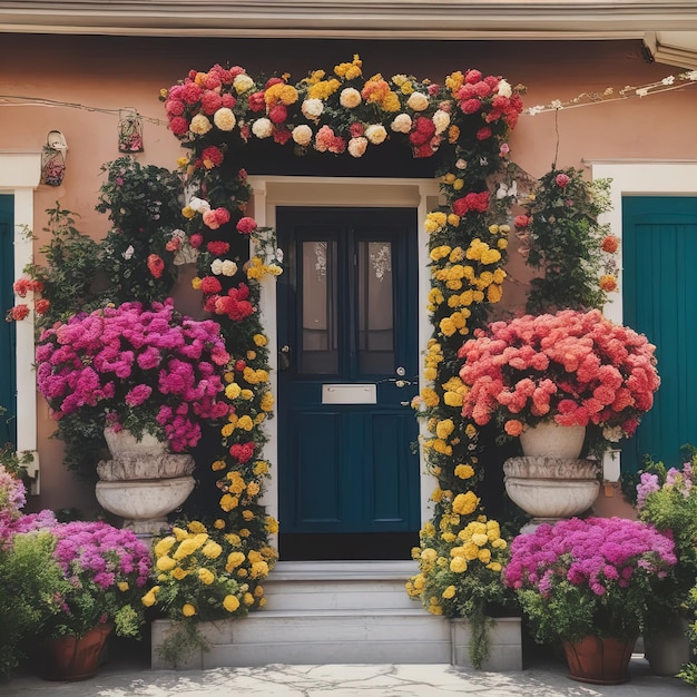 belle vue sur le parcbelles fleurs dans la ville de Venise