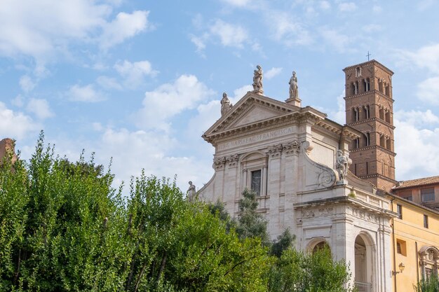 Belle vue sur le paysage au célèbre point de repère du Forum romain à Rome Italie