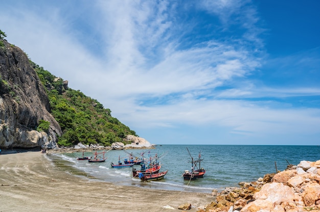 Belle vue sur le paysage marin à huahin Prachuap Khiri Khan thailand.Hua Hin est une station balnéaire sur le golfe de Thaïlande