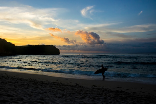 Photo belle vue sur la plage d'été