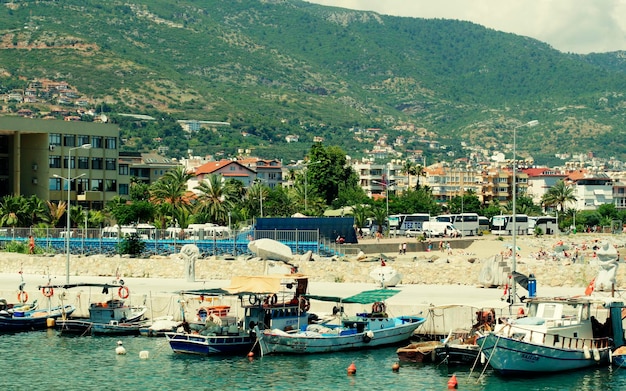 Belle vue sur le port d'Antalia Turquie