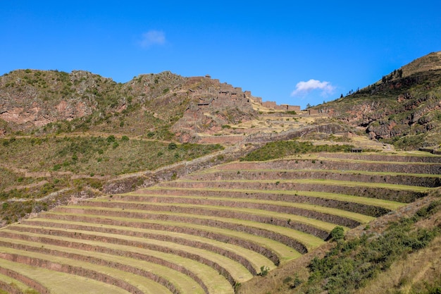 Belle vue sur les ruines de Pisac à Cusco