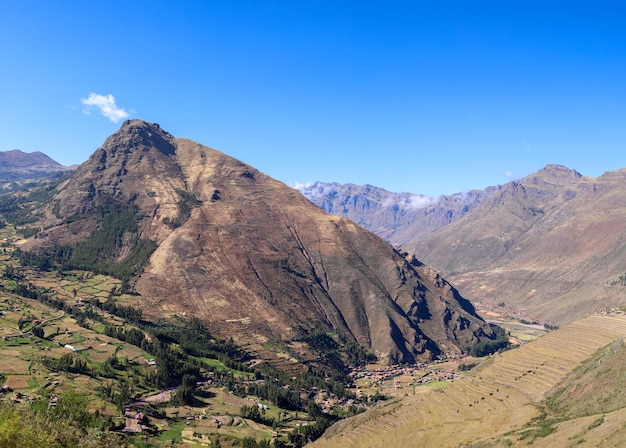 Belle vue sur les ruines de Pisac à Cusco