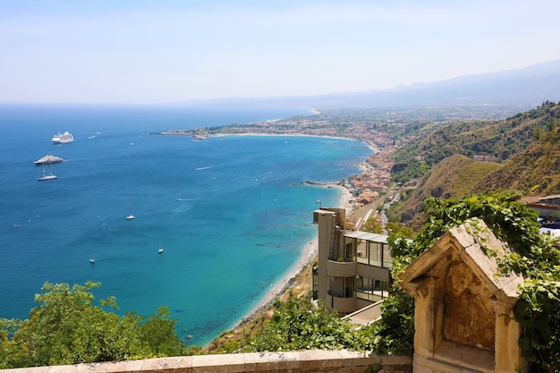 Belle vue sur Taormina en Sicile