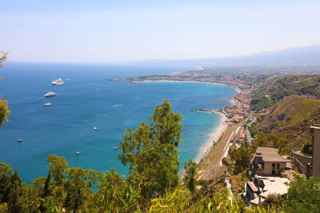 Belle vue sur Taormina en Sicile