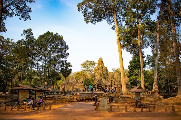 Une belle vue sur le temple d'Angkor Wat situé à Siem Reap au Cambodge