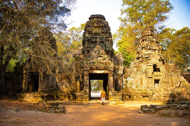 Une belle vue sur le temple d'Angkor Wat situé à Siem Reap au Cambodge