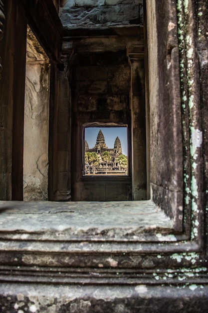 Une belle vue sur le temple d'Angkor Wat situé à Siem Reap au Cambodge