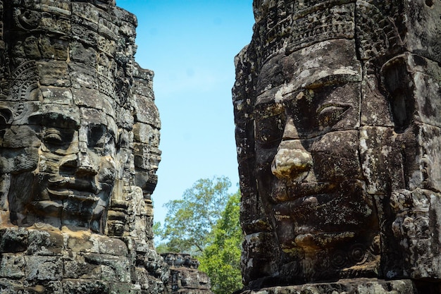 Une belle vue sur le temple d'Angkor Wat situé à Siem Reap au Cambodge