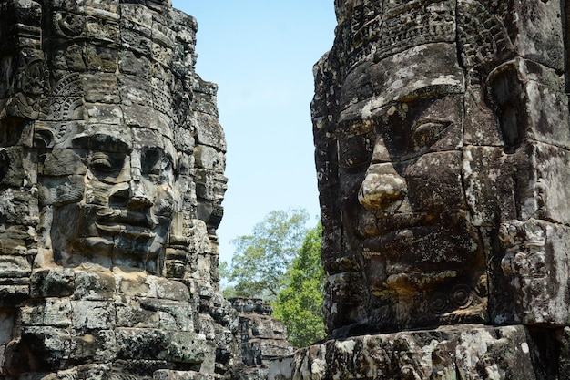 Une belle vue sur le temple d'Angkor Wat situé à Siem Reap au Cambodge