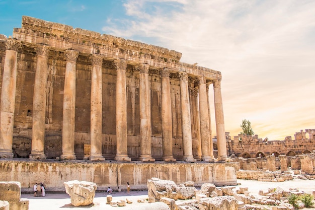 Belle vue sur le temple de Bacchus dans l'ancienne ville de Baalbek, LibanBelle vue sur le