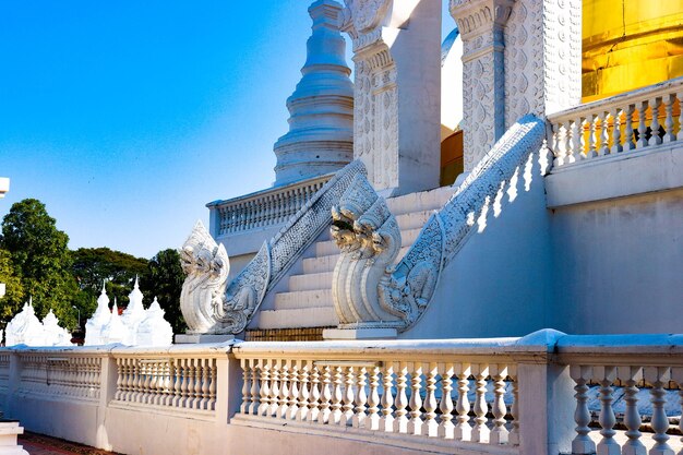 Une belle vue sur le temple bouddhiste situé à Chiang Mai Thaïlande