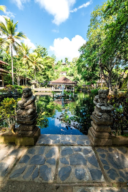 Une belle vue sur le temple Gunung Kawi Sebatu situé à Bali Indonésie