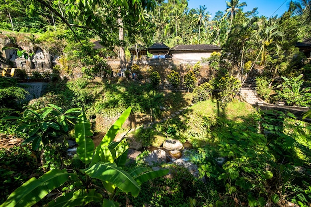 Une belle vue sur le temple Gunung Kawi situé à Bali Indonésie