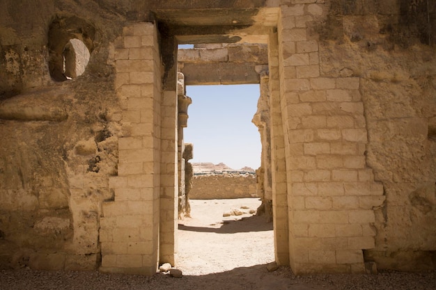 Belle vue sur le temple de l'Oracle dans l'oasis de Siwa en Egypte