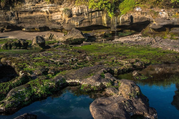 Une belle vue sur le temple de Tanah Lot situé à Bali Indonésie