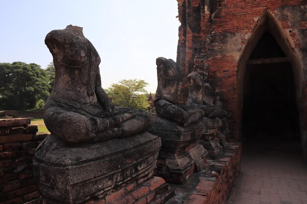 Une belle vue sur le temple Wat Chaiwatthanaram situé à Ayutthaya en Thaïlande