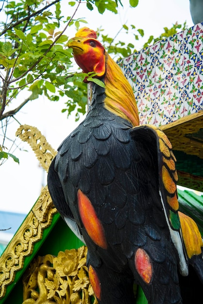 Photo une belle vue sur le temple wat paknam à bangkok en thaïlande