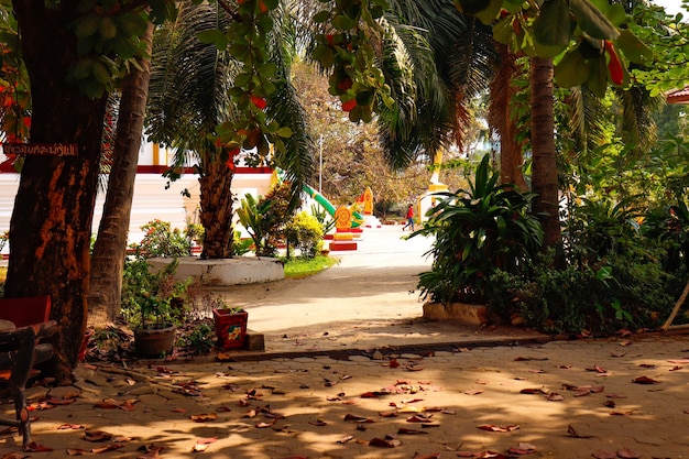 Une belle vue sur le temple Wat Pha That Luang situé à Vientiane au Laos