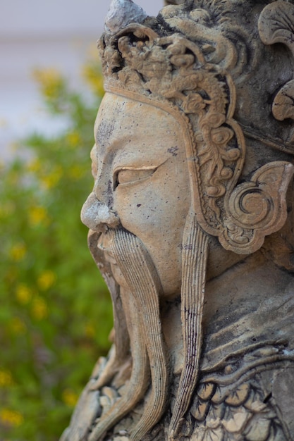 Une belle vue sur le temple Wat Pho situé à Bangkok en Thaïlande