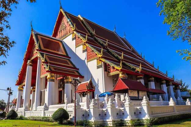 Une belle vue sur le temple Wat Phra Si Sanphet situé à Ayutthaya en Thaïlande