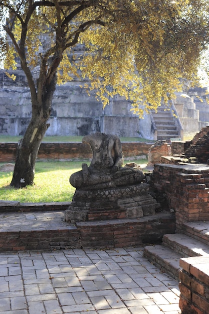 Une belle vue sur le temple Wat Si Sanphet situé à Ayutthaya en Thaïlande