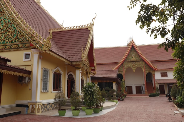 Une belle vue sur le temple wat sisaket situé à Vientiane au Laos