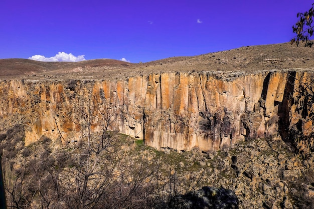 Belle vue sur la vallée d'Ihlara en Cappadoce Turquie